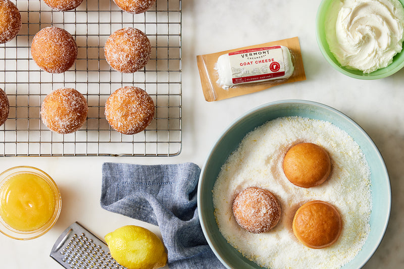 Goat Cheese & Lemon Curd Bombolini