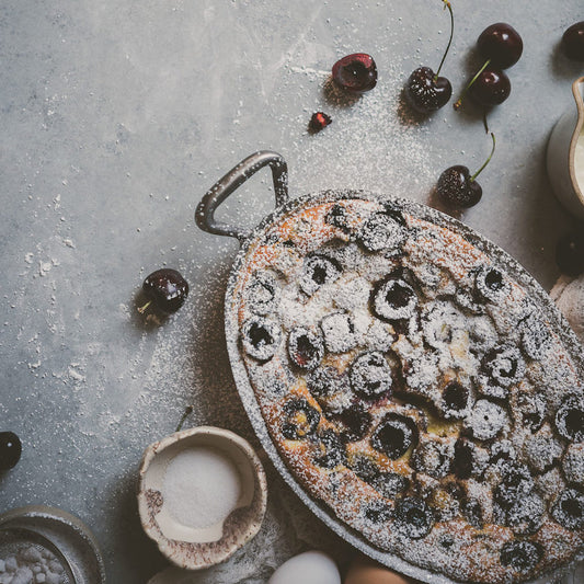Cherry Clafoutis with Crème Fraîche